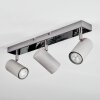 Javel ceiling light, ceiling spotlight chrome, grey, 3-light sources