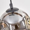 Ripoll hanging light, globe light, pendant light Ecru, black, 4-light sources
