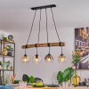 Ripoll hanging light, globe light, pendant light Ecru, black, 4-light sources
