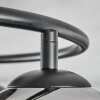 Koyoto ceiling light, globe light chrome, Smoke-coloured, 3-light sources