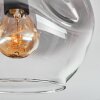 Ripoll ceiling light, globe light clear, Smoke-coloured, 3-light sources