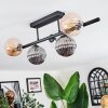Chehalis ceiling light, globe light black, 5-light sources