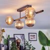 Chehalis ceiling light, globe light black, 5-light sources