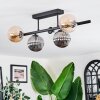 Chehalis ceiling light, globe light black, 5-light sources