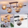 Chehalis ceiling light, globe light black, 5-light sources