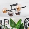 Chehalis ceiling light, globe light black, 5-light sources