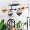 Chehalis ceiling light, globe light black, 5-light sources