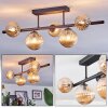 Chehalis ceiling light, globe light black, 5-light sources