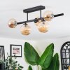 Chehalis ceiling light, globe light black, 5-light sources
