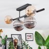 Chehalis ceiling light, globe light black, 5-light sources