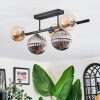 Chehalis ceiling light, globe light black, 5-light sources