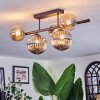 Chehalis ceiling light, globe light black, 5-light sources
