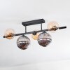 Chehalis ceiling light, globe light black, 5-light sources