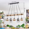 Ripoll hanging light, globe light, pendant light Ecru, black, 5-light sources