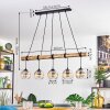Koyoto hanging light, globe light, pendant light Ecru, black, 5-light sources