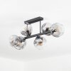 Ripoll ceiling light, globe light clear, Smoke-coloured, 6-light sources