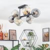 Koyoto ceiling light, globe light Amber, clear, Smoke-coloured, 8-light sources