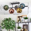 Ripoll ceiling light, globe light blue, chrome, gold, green, coppery, Smoke-coloured, 5-light sources