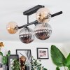 Chehalis ceiling light, globe light Amber, clear, Smoke-coloured, 5-light sources