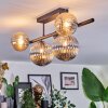 Chehalis ceiling light, globe light Amber, clear, Smoke-coloured, 5-light sources