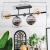 Chehalis ceiling light, globe light Amber, clear, Smoke-coloured, 5-light sources