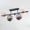 Chehalis ceiling light, globe light Amber, clear, Smoke-coloured, 5-light sources