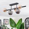 Chehalis ceiling light, globe light Amber, Smoke-coloured, 5-light sources