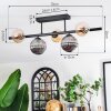 Chehalis ceiling light, globe light Amber, Smoke-coloured, 5-light sources