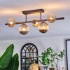 Chehalis ceiling light, globe light Amber, Smoke-coloured, 5-light sources