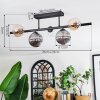 Chehalis ceiling light, globe light Amber, clear, Smoke-coloured, 5-light sources