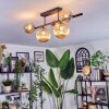 Chehalis ceiling light, globe light Amber, 5-light sources