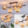 Chehalis ceiling light, globe light Amber, 5-light sources