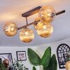 Chehalis ceiling light, globe light Amber, 5-light sources