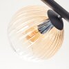 Koyoto ceiling light, globe light Amber, clear, Smoke-coloured, 5-light sources