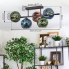 Ripoll ceiling light, globe light blue, green, coppery, 5-light sources