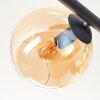 Koyoto ceiling light, globe light Amber, chrome, Smoke-coloured, 5-light sources