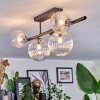 Chehalis ceiling light, globe light clear, 5-light sources