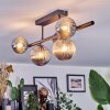 Chehalis ceiling light, globe light Smoke-coloured, 5-light sources