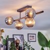 Chehalis ceiling light, globe light Smoke-coloured, 5-light sources