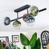 Chehalis ceiling light, globe light blue, green, clear, coppery, 5-light sources