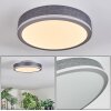 Salmi ceiling light, Panel LED grey, silver, 1-light source