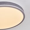 Salmi ceiling light, Panel LED grey, silver, 1-light source