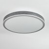 Salmi ceiling light, Panel LED grey, silver, 1-light source