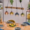 Koyoto hanging light, globe light, pendant light Ecru, black, 4-light sources