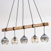Ripoll hanging light, globe light, pendant light Ecru, black, 5-light sources
