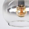 Koyoto ceiling light, globe light clear, Smoke-coloured, 2-light sources
