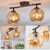 Koyoto ceiling light, globe light Amber, 2-light sources