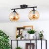 Koyoto ceiling light, globe light Amber, 2-light sources