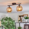 Koyoto ceiling light, globe light Amber, 2-light sources