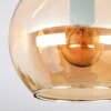 Koyoto ceiling light, globe light Amber, 2-light sources
